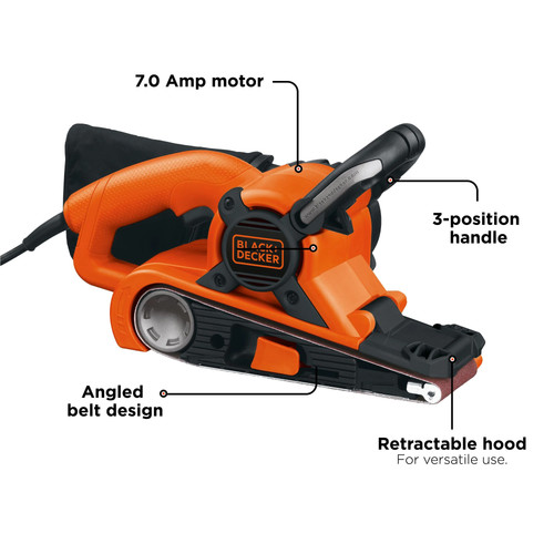 BLACK+DECKER 3 pollici X 21 pollici Levigatrice a nastro Dragster(TM) - DS321 1 - Foto 3 di 12