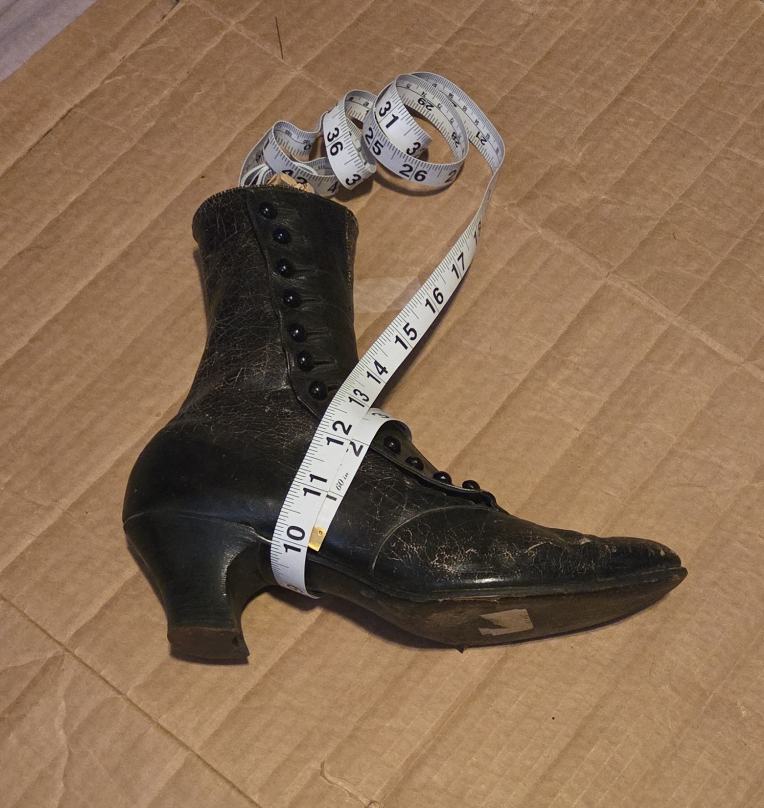 Black Edwardian Leather Button Boots - image 7