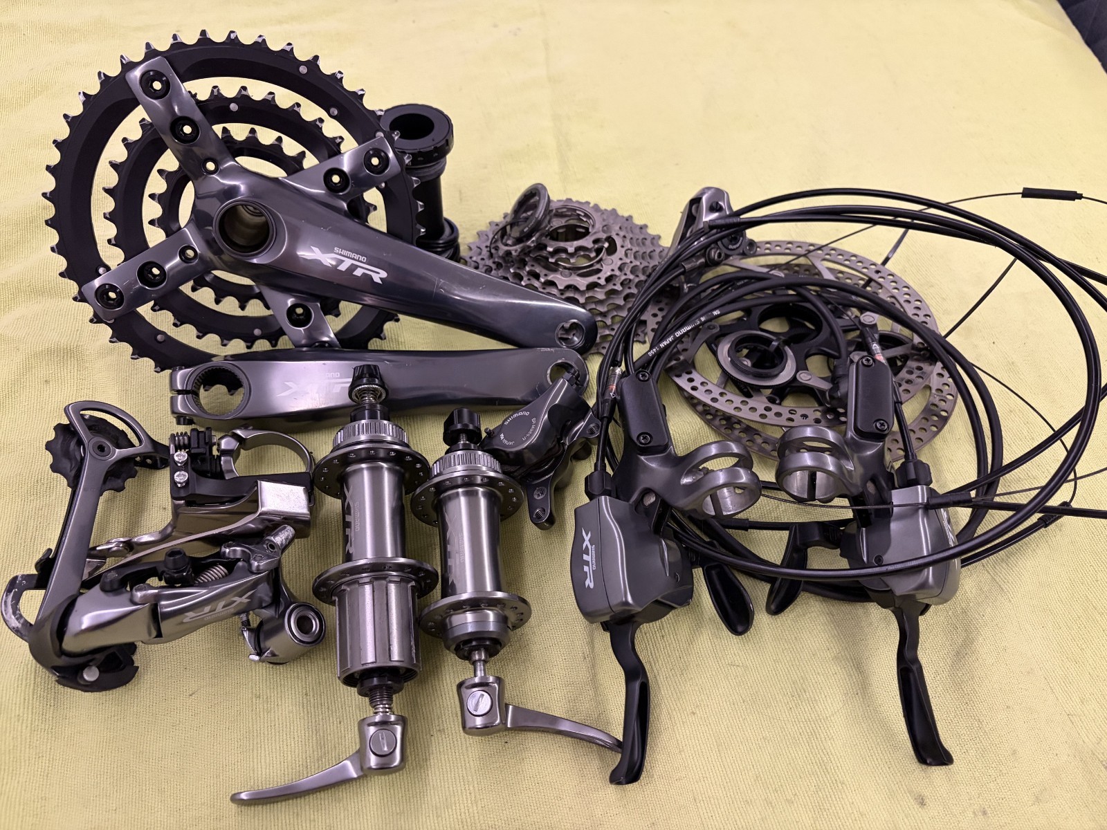 Shimano XTR m960 Group Crank, Shifters, Derailleurs, Brakes,