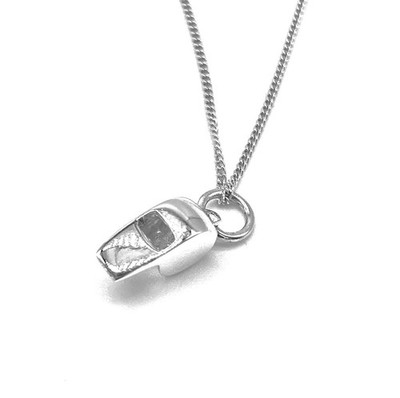 925 Sterling Silber Pfeife Anhänger, Charm an 16, 18 oder 20'' Silber Panzerkette