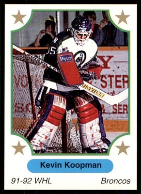 1991-92 7th Inning Sketch WHL Kevin Koopman Swift Current Broncos #188