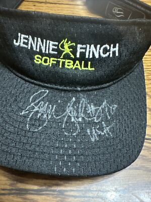 Autographed/signed JENNIE FINCH Visor Hat.  Black Autographed/Signed JENNIE FINCH Visor Hat. Black | eBay main image 2
