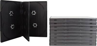 10) DV6R14BK 6-DVD Boxes Six Multi Cases Box Set Overlap Tray 14mm