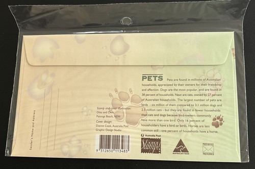 Australia FDC 1996 Pets - Picture 2 of 2