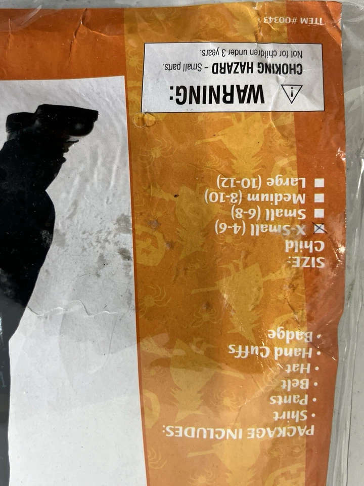 Disfraz SWAT Oficial Policía Policía Carrera Vestir Halloween Niño Mediano XS Foto 3 de 4