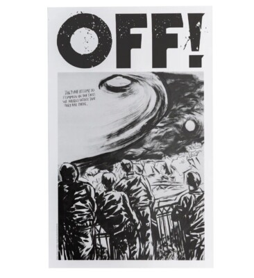Shepard Fairey Obey Giant Raymond Pettibon OFF!  Unsigned Print 15.5x24  LE 150