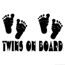 Twins On Board - Decal Sticker - Multiple Colors  Sizes - ebn6447