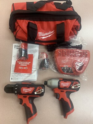 Milwaukee 2494-22 M12 3/8 in. Drill Driver and 1/4 in. Hex Impact Driver NEW