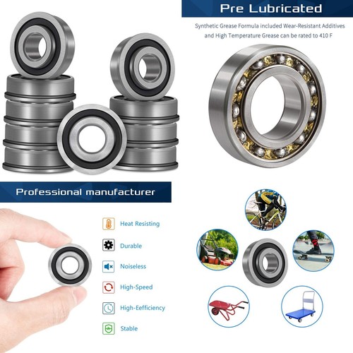 Flanged Ball Bearings ID 3/4" x OD 13/8" 10 Pack Lawn Mower Carts Wheelbarrows eBay