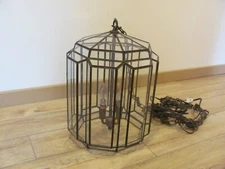 BEAUTIFUL CONTEMPORARY STYLE 1970S GLASS/METAL LIGHT FIXTURE