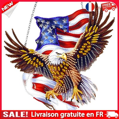 fr Pendentif suspendu pour peinture diamant aigle américain, pour décoration de 