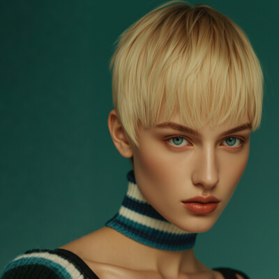 Blonde Human Hair Wig Pixie Cut Straight Wigs No Lace Blonde Glueless Remy Wig 