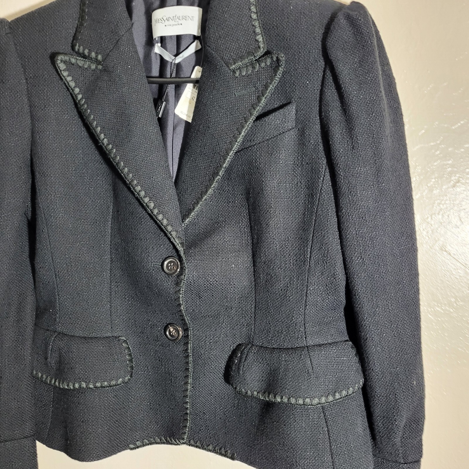 Blazer nero Yves Saint Laurent Rive Gauche taglia 42 nuovo vecch stoc alta