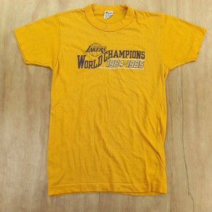 Vtg Champion Usa Made Single Stitch T Shirt Large 14 16 La Lakers 1984 1985 80s Ebay