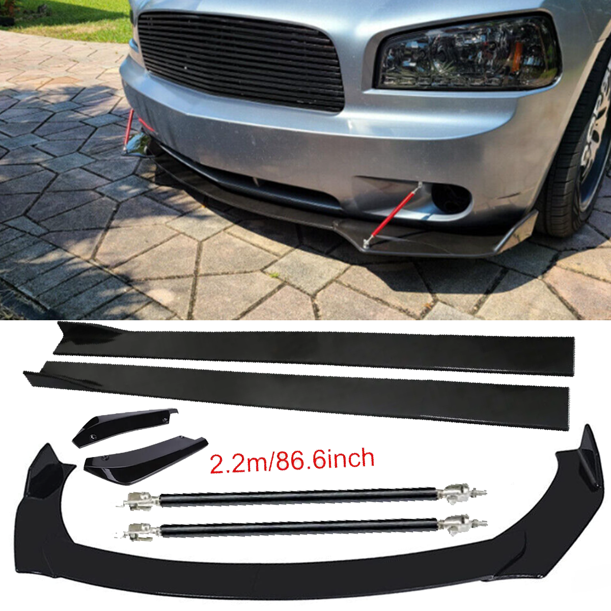 Front Rear Bumper Lip Splitter Spoiler87