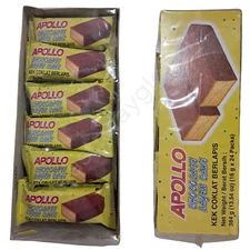 Apollo Layer Cake Snacks Chocolate Flavour Halal Childhood Junk Food Delicious