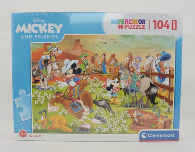 Clementoni Puzzle 104 Maxi Super Color Micky und seine Freunde NEU OVP