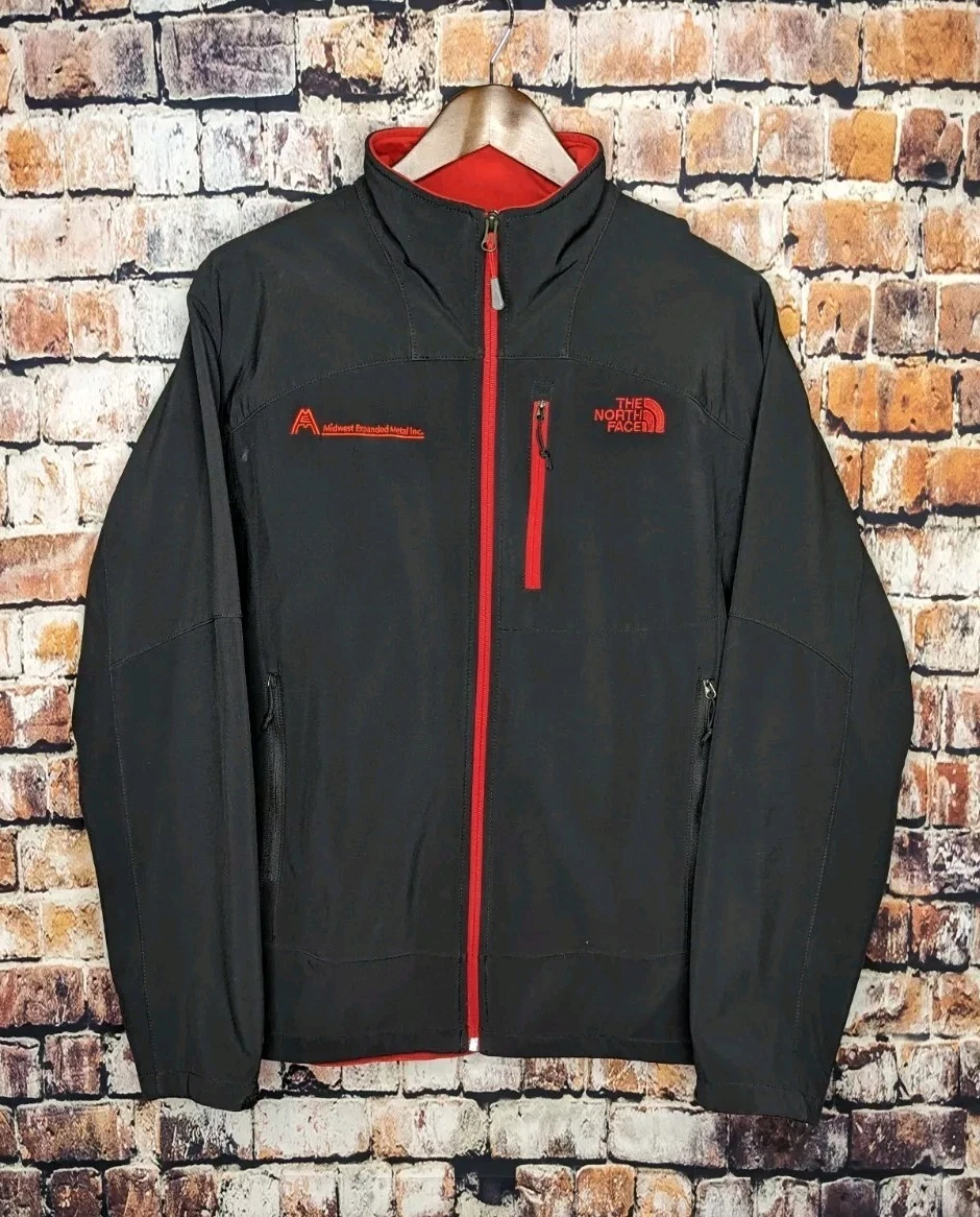 The North Face Mens Large ShellRock Jacket Softshell Black Hiking Outdooor Apex