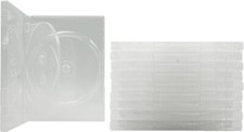  10 DV4R14CLWT 4-Disc Capacity Clear Quad Replacement DVD CD Storage Case Boxes