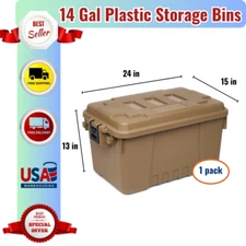 14 Gallon Snap Lid Storage Bin Container Tote Box Durable Plastic