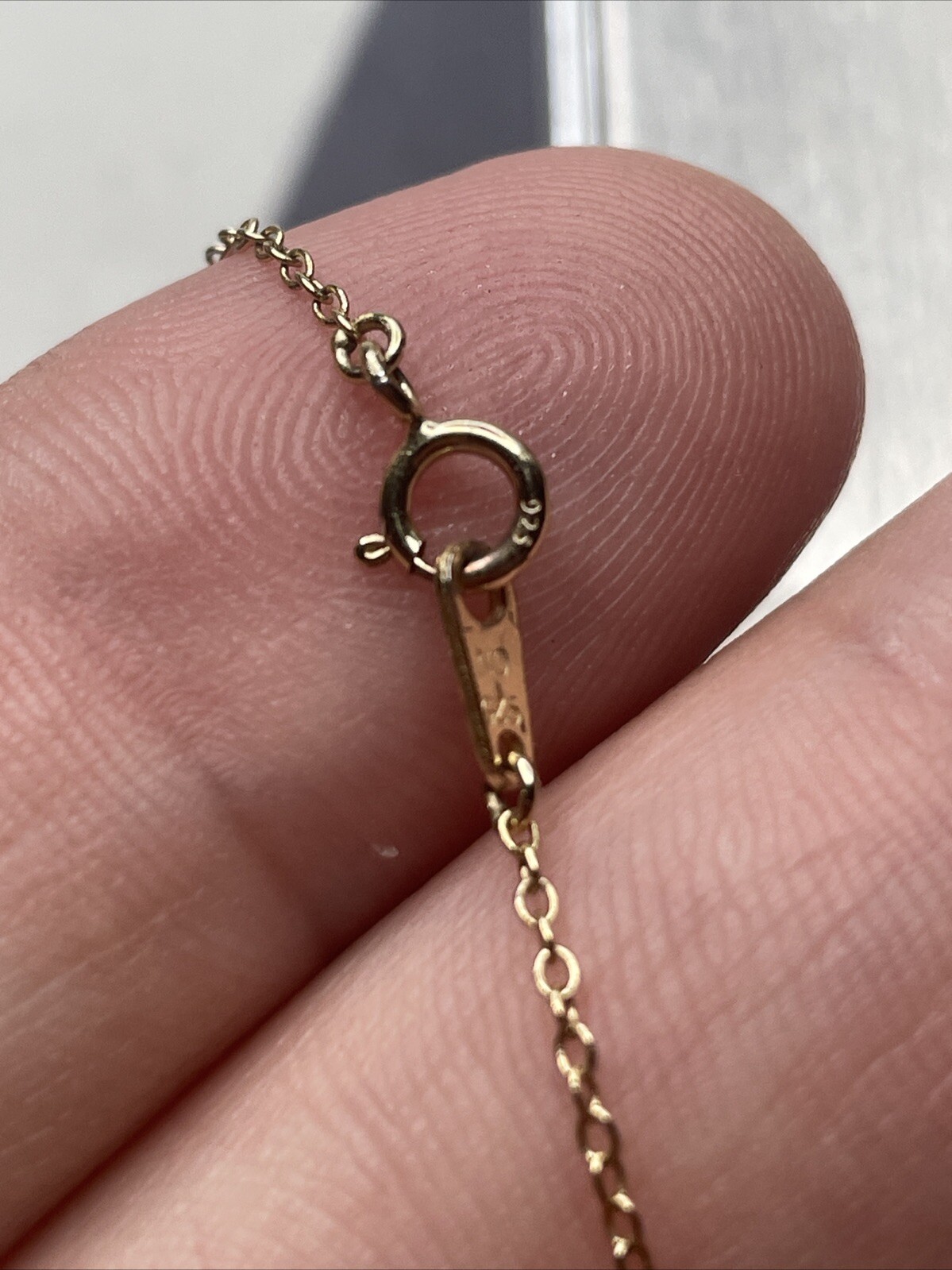 Gold Over Solid Sterling CZ Initial “K” Pendant N… - image 5