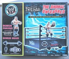 wwe wwf ljn classic superstars the animal unleashed ring w/batista figure