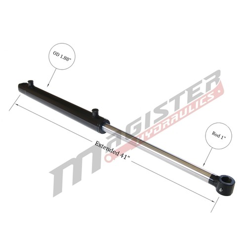 Hydraulic Cylinder Welded Double Acting 1.5" Bore 16" Stroke Tang 1.5x16 WTG NEW - Picture 4 of 10