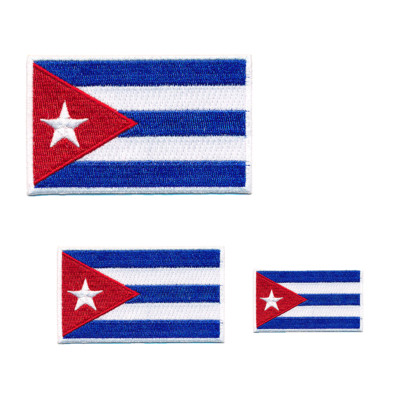 3 Kuba Flaggen Karibik Havanna Cuba Flags Patches Aufnäher Aufbügler Set 0657