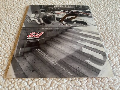 PSK17 SKATEBOARDING ADVERT/PICTURE 11X8'' ENUFF  SKATEBOARDS - PETE ADAMS