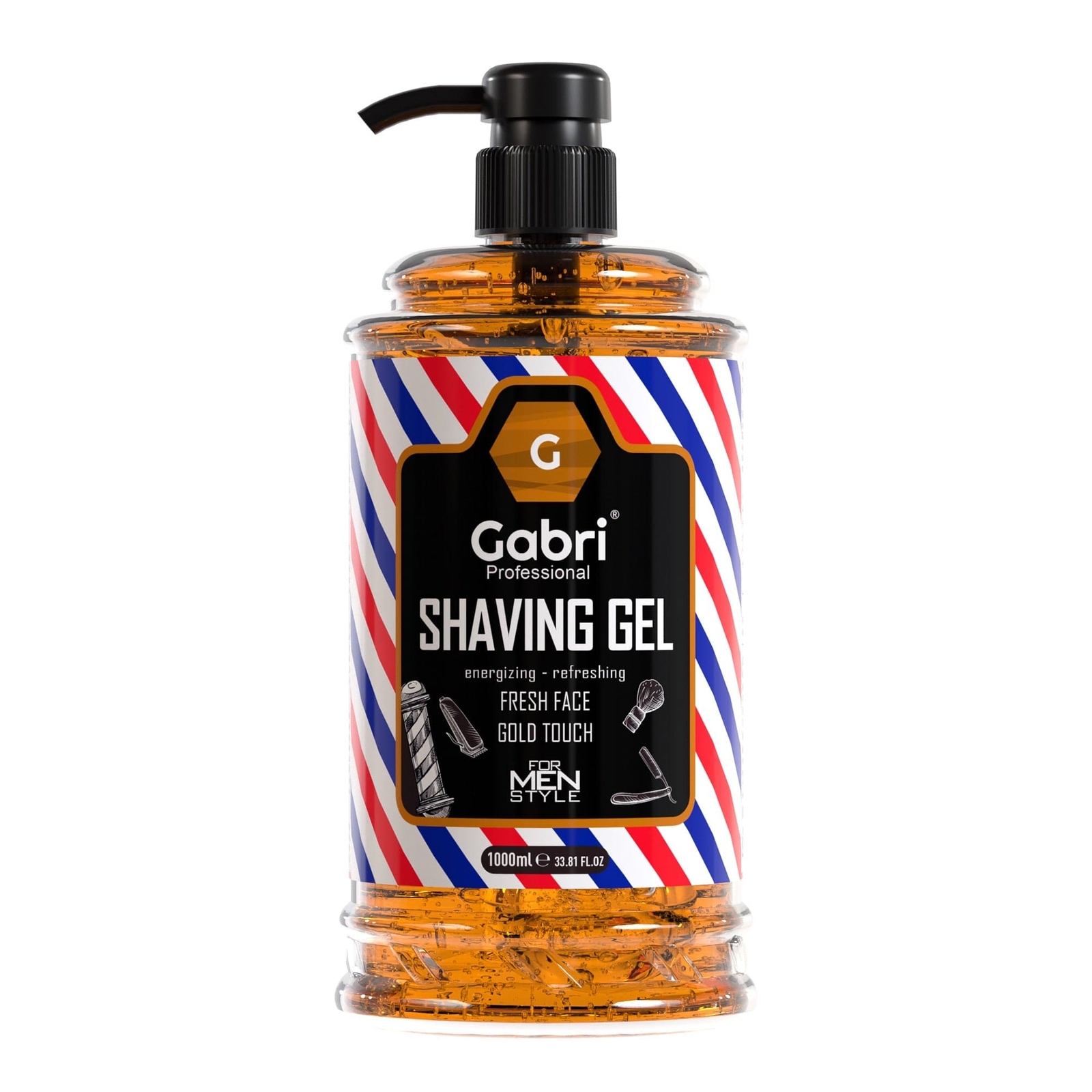Gabri Professional - Shaving Gel Cream Fresh Face Gold Touch 1000ml