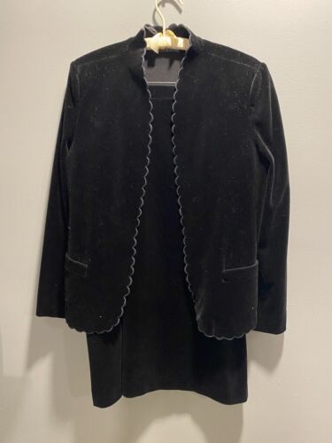 Exquisite Black 2 Piece Scalloped Skirt Suit | eBay
