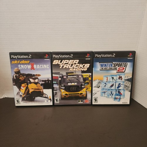 Ps2 Playstation 2 Game Lot x3 Super Truck Racing, Ski Doo Snow Racing Winter Sp