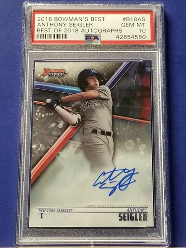 Anthony Seigler - 2018 Bowman's Best Best of 2018 Autograph   PSA 10  