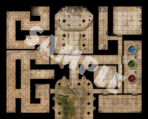 GameMastery Flip-Mat: Ancient Dungeon Paizo 2012 (1st printing) D&D & Pathfinder - Picture 2 of 3