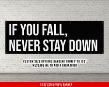 Motivational Gym Banner - Large Quote Wall Art