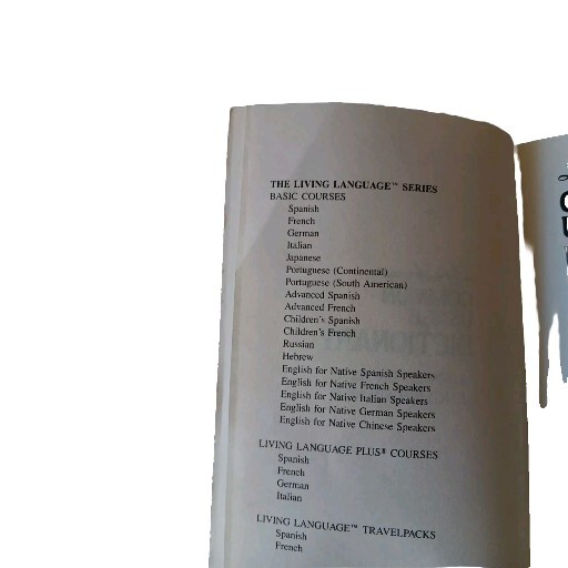 Living Language Common Usage Dictionary SpanishEnglish EnglishSpanish