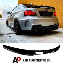 For BMW 1 Series Coupe 1M E82 Gloss Black Rear Boot Lip Spoiler Wing 2007-2013