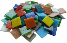 1kg /2kg Glasmosaik 20x20 mm 2x2 Mosaik bunte Mischung/Gelb Rot Schwarz Orange