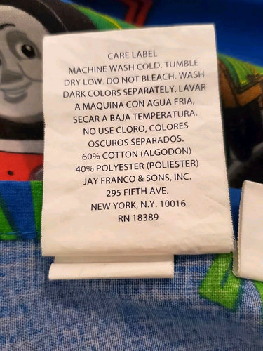 Thomas and Friends Toddler 2pc Fitted/Flat Sheets Jay Franco 2011 NO PILLOWCASE - Picture 13 of 13