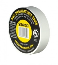 3/4" x 60 Ft. PVC White Electrical Tape Multiple Applications - SATCO-90-1814