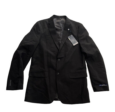 Ben Sherman men's Burge Modern Fit Black Suit Jacket - size 40L - retail $295