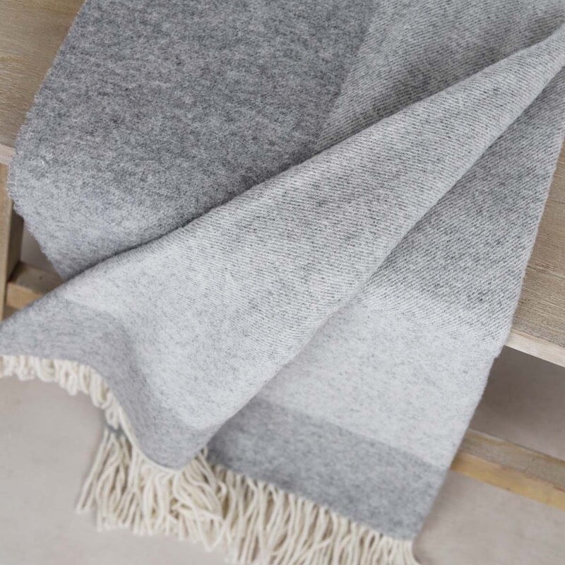 Biggie Best Grey Pure Wool Throw Blanket Chair Bed Sofa Throw BNWT eBay