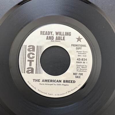 American Breed, Ready, Willing And Able / Take Me If, Promo, 7'' 45rpm, Vinyl NM