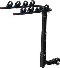   4 Bike Rack Hitch Mount Folding Carrier Car Truck SUV 2" Receiver w/ Straps US