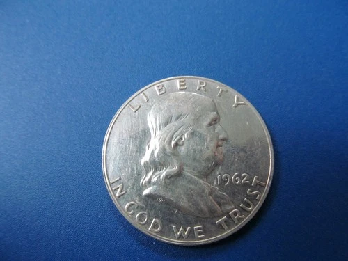 1962 PROOF FRANKLIN SILVER HALF DOLLAR -  NO WEAR 0N A MINT STATE SURFACE!!
