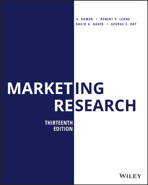 Marketing Research by David A Aaker PAPERBACK 9781119497585