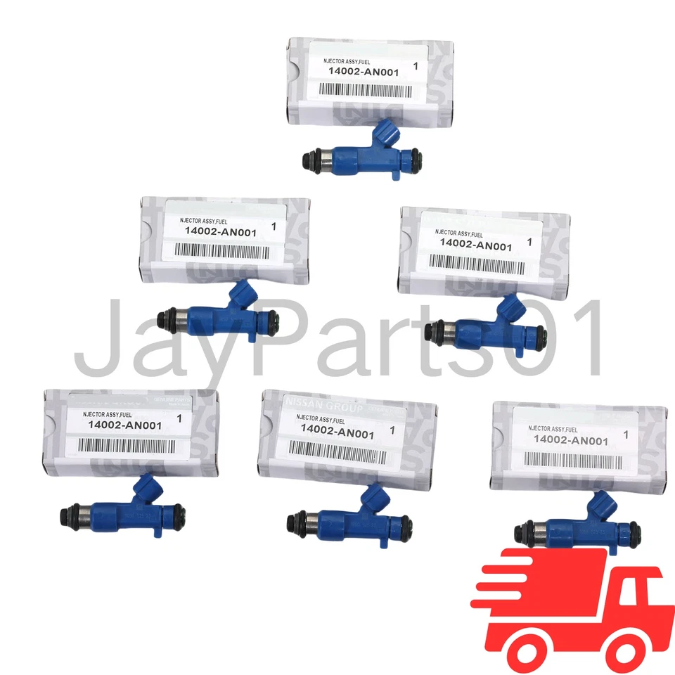 OEM 6x Denso 550cc Fuel Injectors For 2009-17 Nissan GT-R G37 350Z 370Z Upgrade Foto 4 de 4