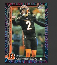 2025 Topps Chrome Football Evan McPherson Neon Pulse Refractor