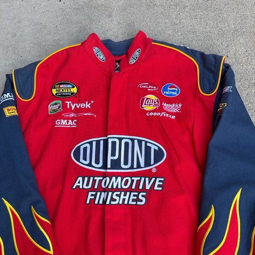 Vintage Jeff Gordon JH Designs Dupont Flame Nascar Racing Jacket Sz XLarge Chase - Picture 2 of 4