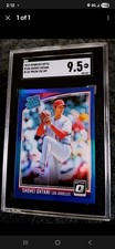 2018 Optic #180 Shohei Ohtani White Jersey Blue Holo Prizm Refractor #25/149